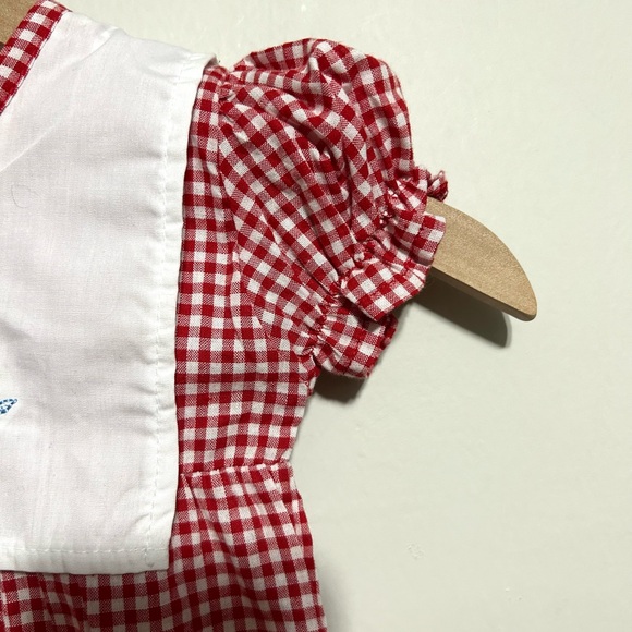Little King Ole Miss Gingham Dress With Embroidered Smock Girls 3T - Picture 4 of 9